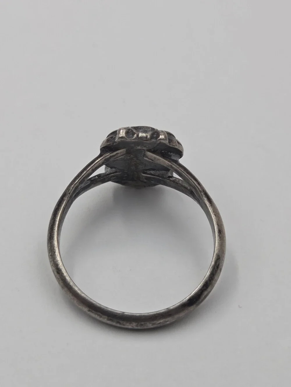 Vintage Navajo Sterling Silver Turquoise Floral Ring Size 5